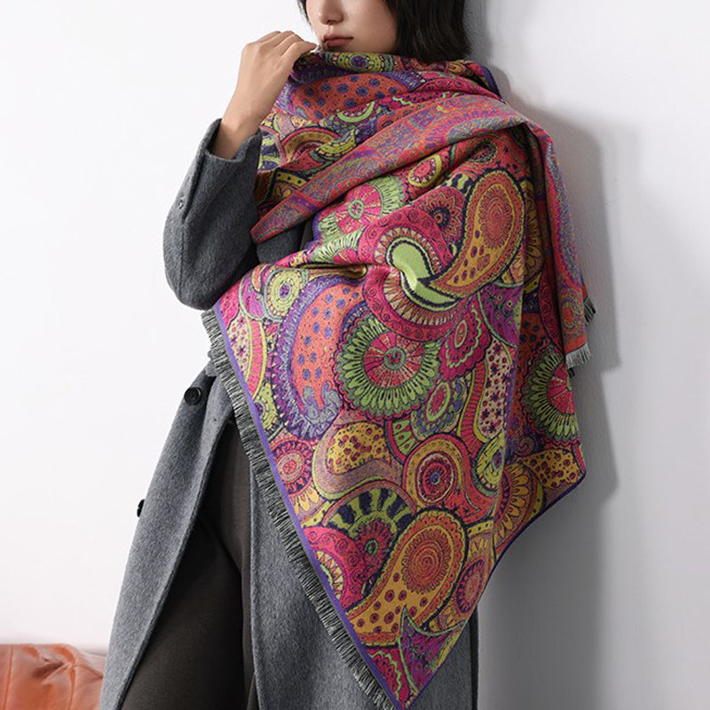 Vintage Abstract Print Scarf