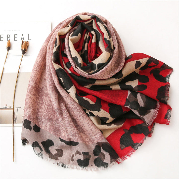 Casual Leopard Print Scarf