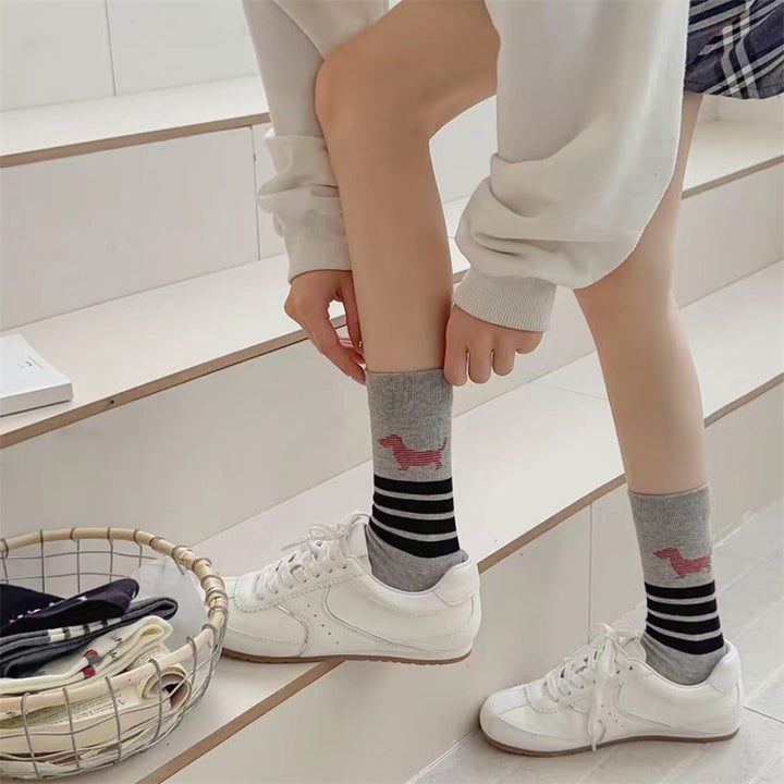 Casual Puppy Print Socks