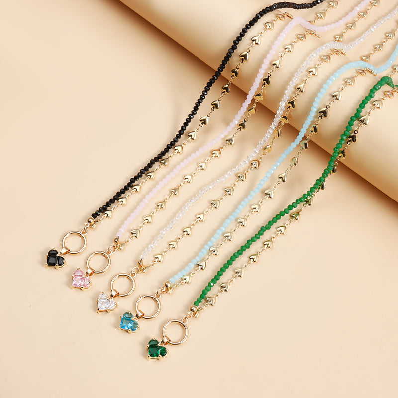 Vintage Beaded Pendant Necklace