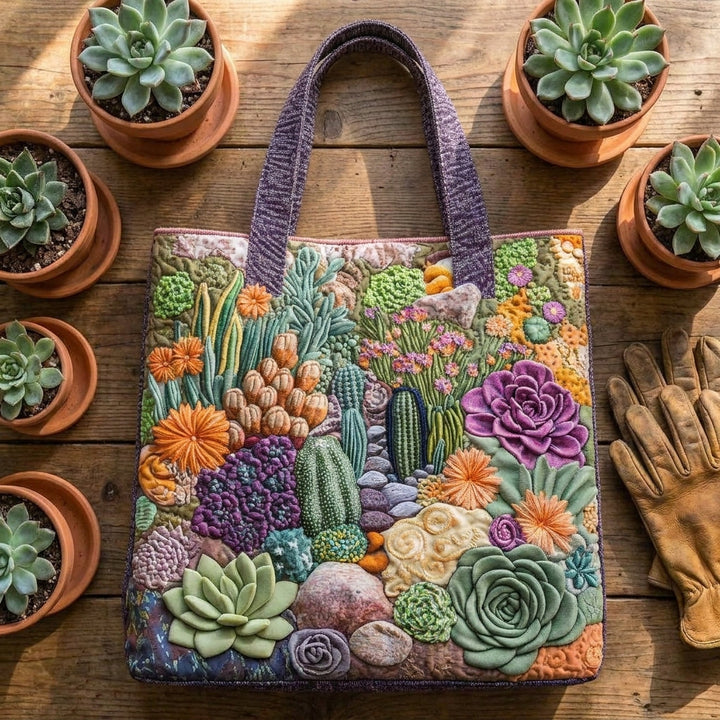 Sac Shopper Artisanal - Jardin de Plantes Grasses