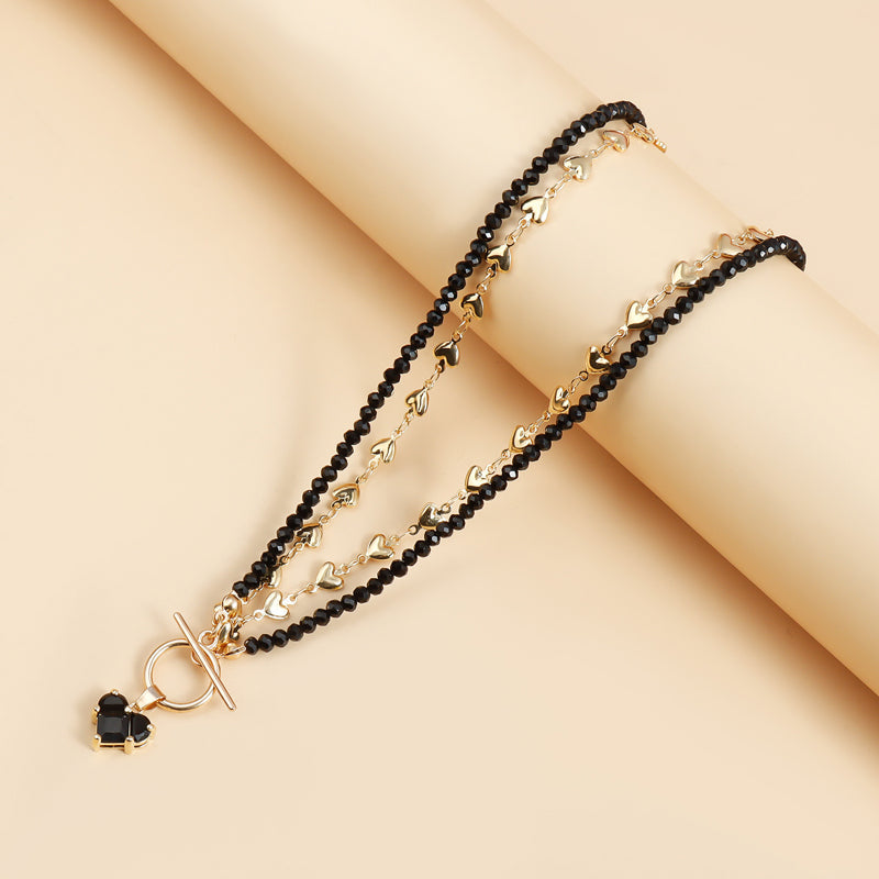 Vintage Beaded Pendant Necklace