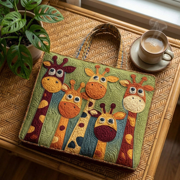 Sac Shopper Matelassé - Girafe