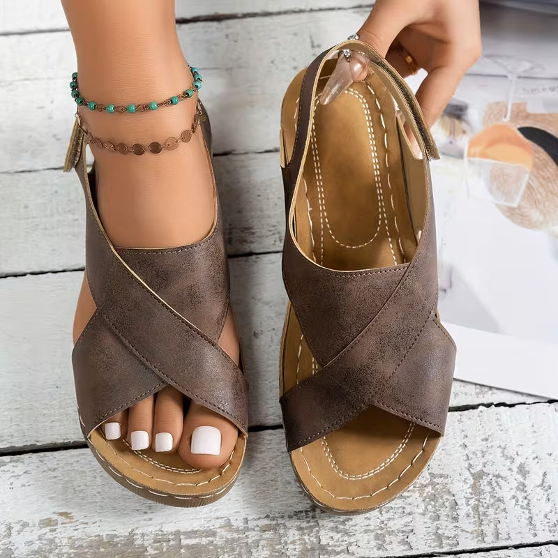 Isidora | Sandale de confort à brides croisées