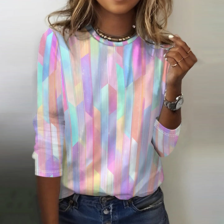 【Long Sleeve】Casual Colourful T-Shirt
