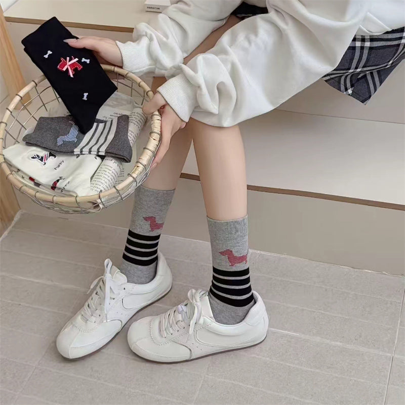 Casual Puppy Print Socks
