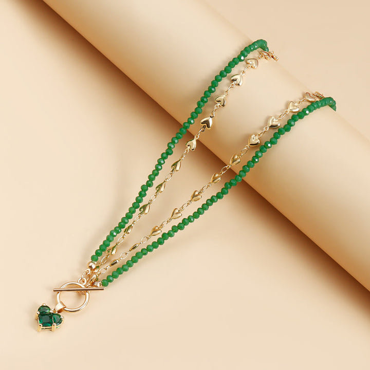 Vintage Beaded Pendant Necklace