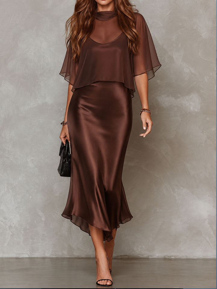 Sofia™ | Ensemble rétro-élegant de couleur chocolat, composé d&