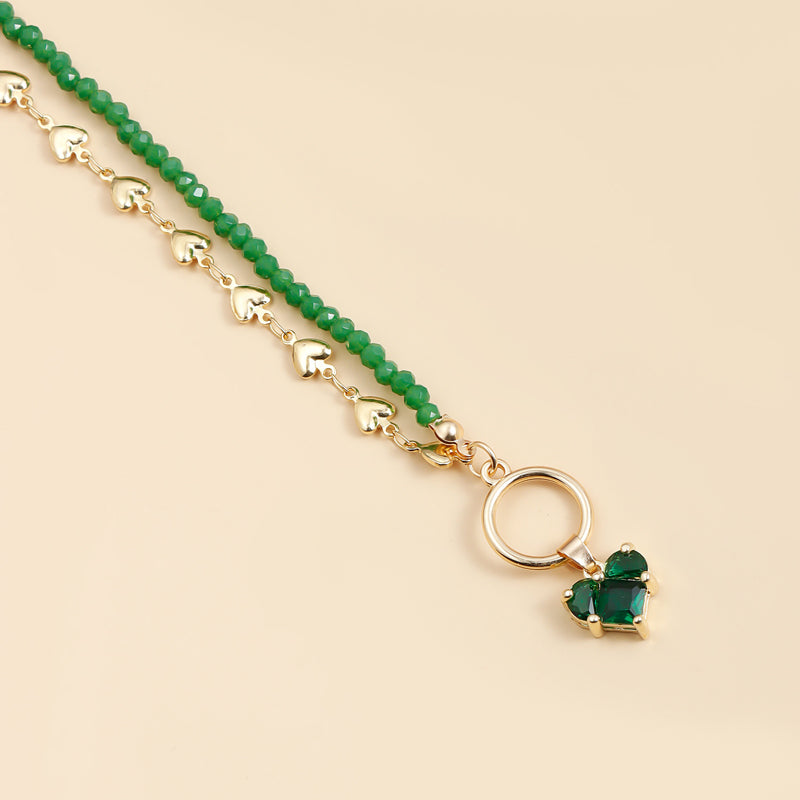Vintage Beaded Pendant Necklace