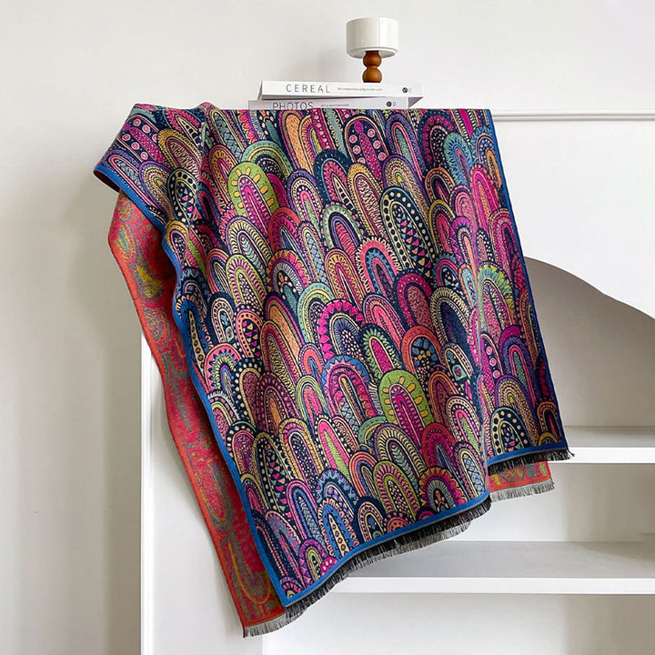 Vintage Abstract Print Scarf