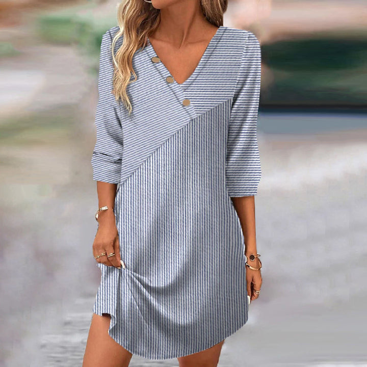【Long Sleeve】Casual Striped Dress