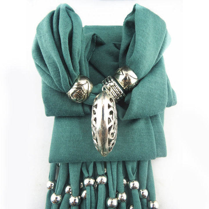 Heart Pendant Vintage Scarf