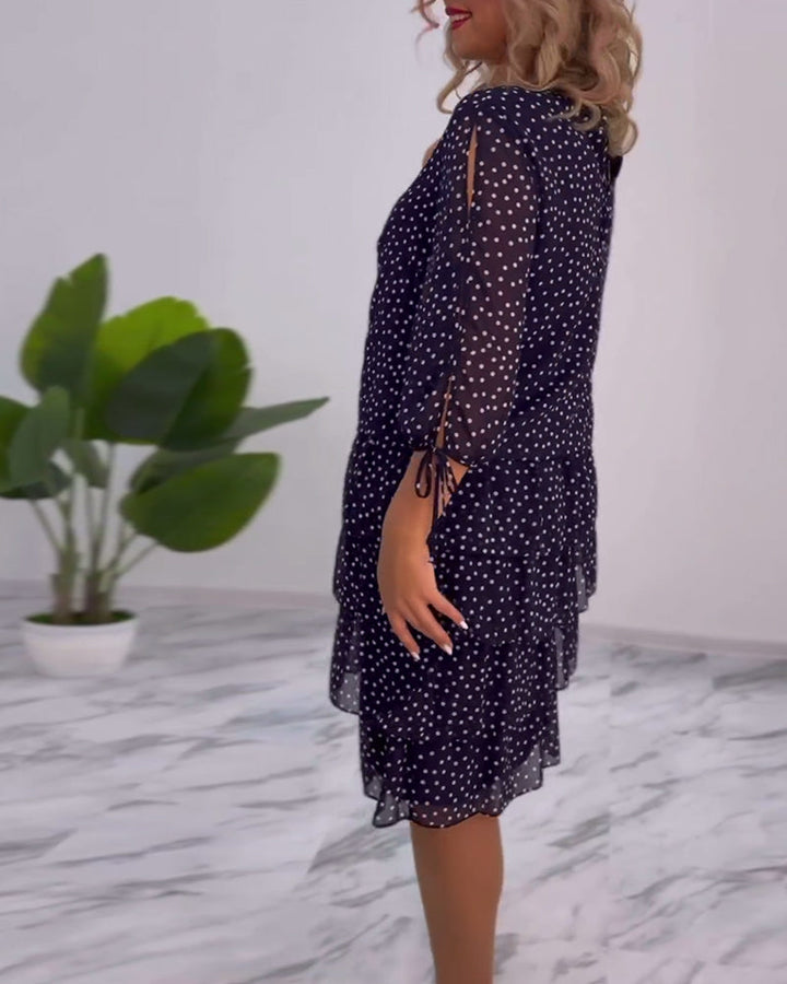 Blanche - Robe À Pois Élégante