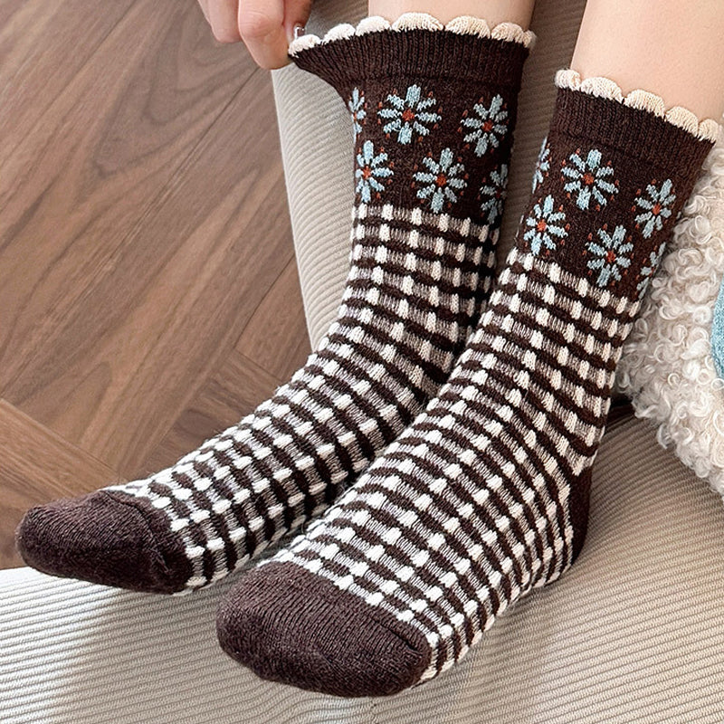 Warm Floral Socks