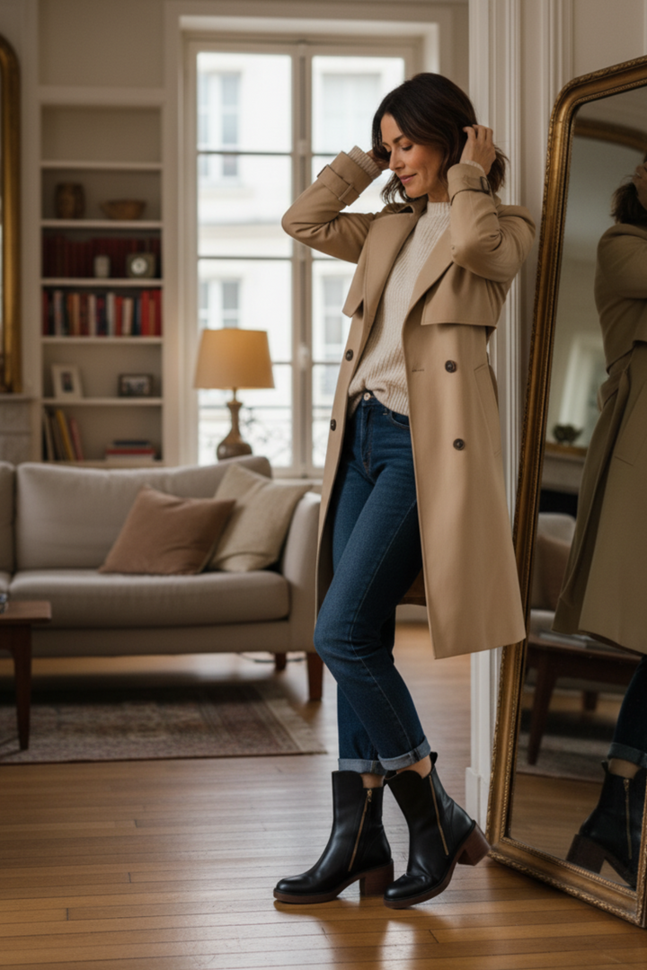 Aveline - Bottes cuir noir élégantes & confortables