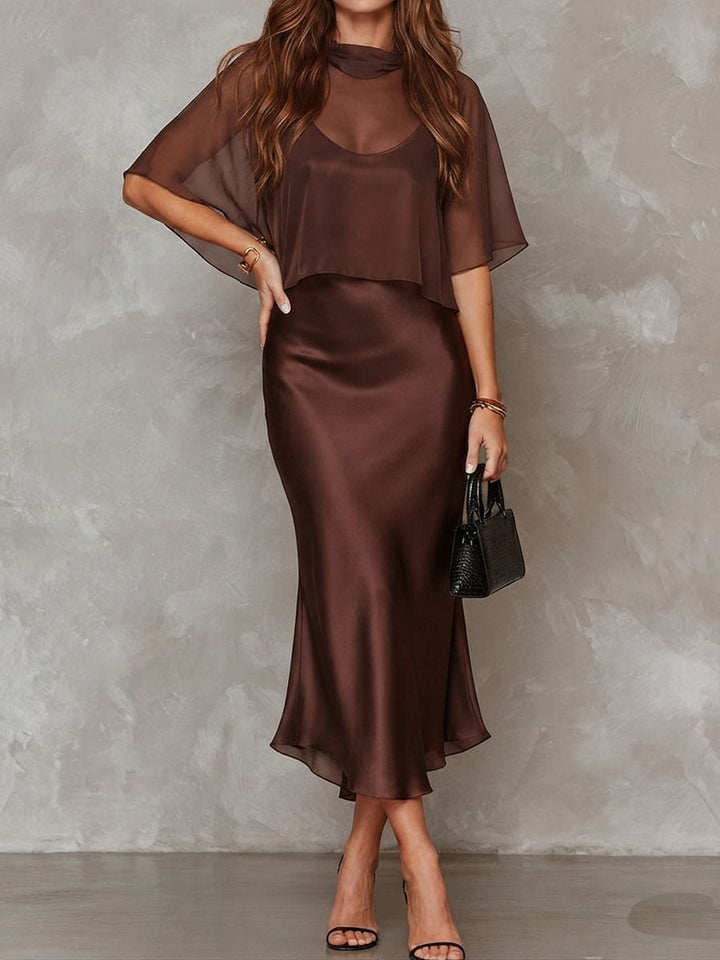 Sofia™ | Ensemble rétro-élegant de couleur chocolat, composé d&