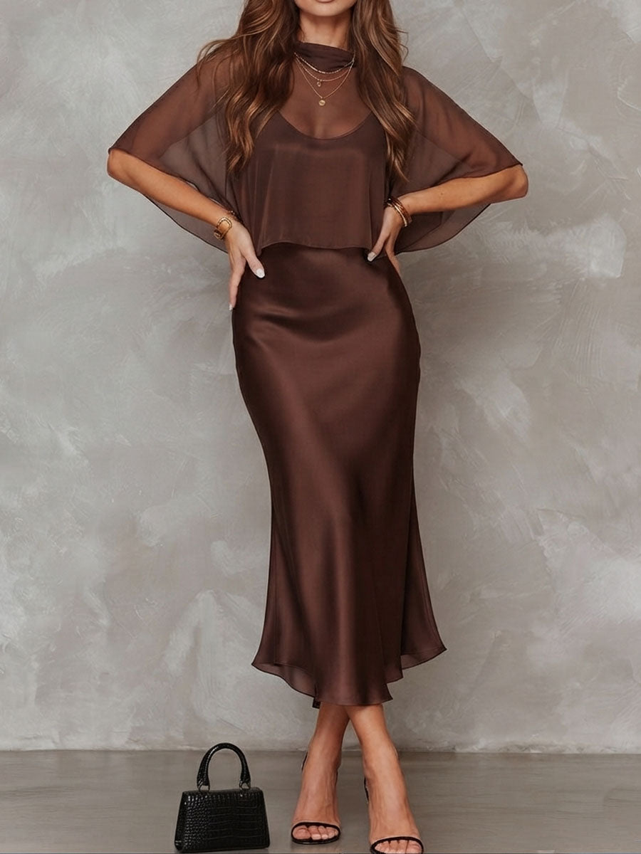 Sofia™ | Ensemble rétro-élegant de couleur chocolat, composé d&