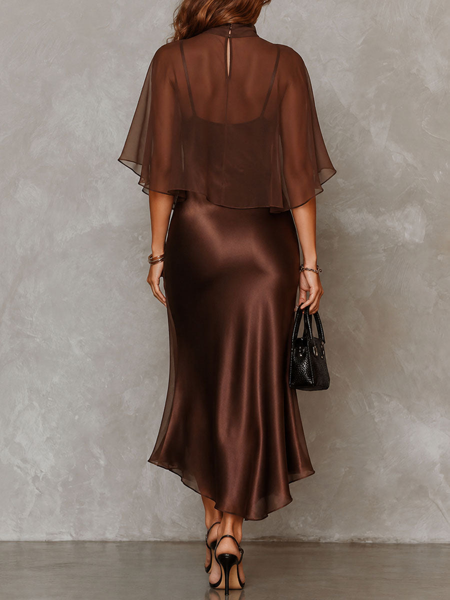 Sofia™ | Ensemble rétro-élegant de couleur chocolat, composé d&