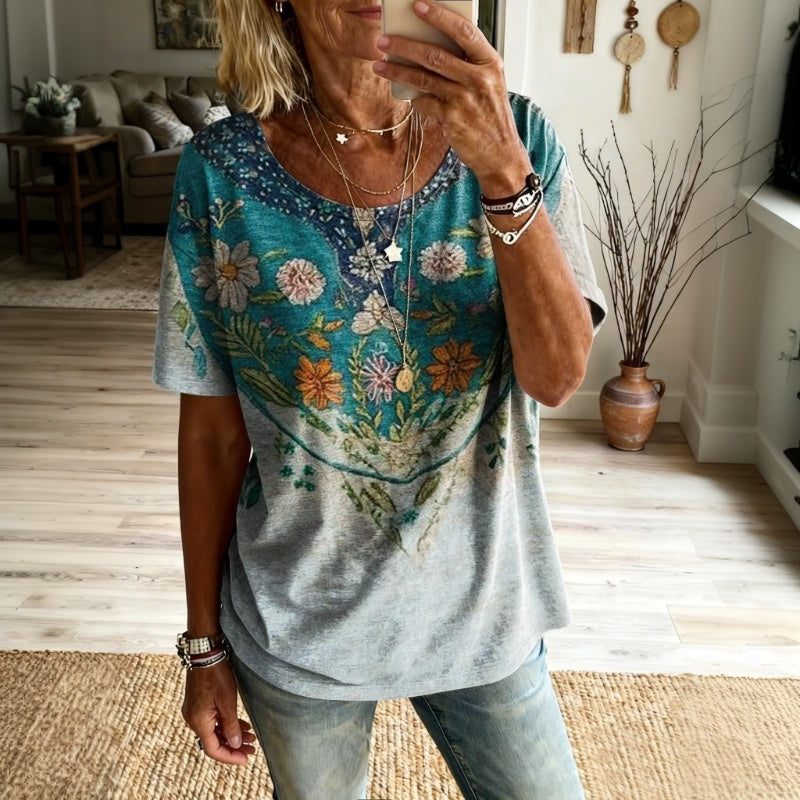 Vintage Floral Print T-Shirt