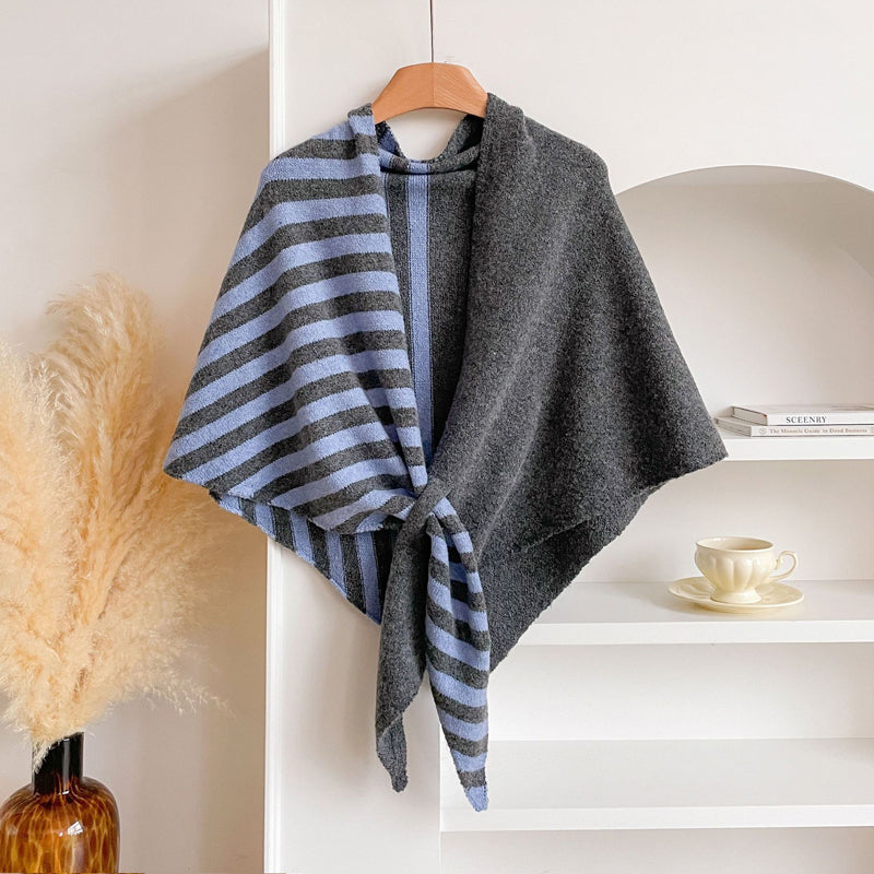 Warm Striped Shawl