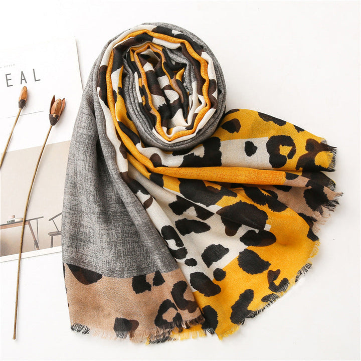 Casual Leopard Print Scarf