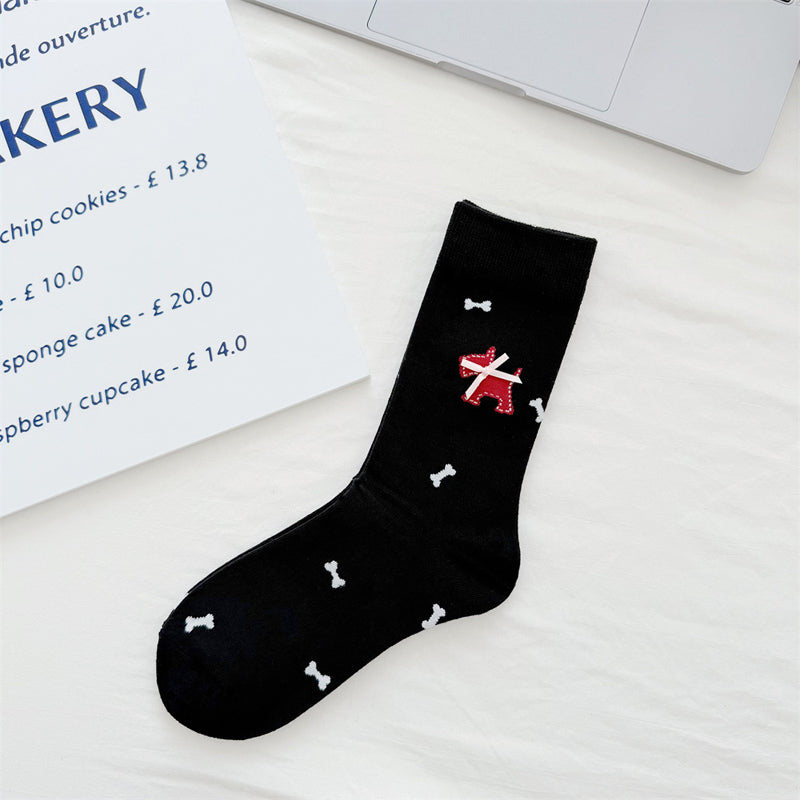 Casual Puppy Print Socks