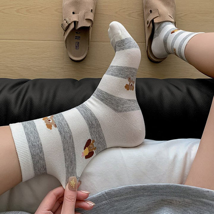 Casual Puppy Print Socks