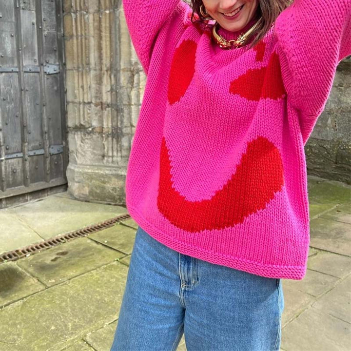 Smiley Casual Knit Sweater