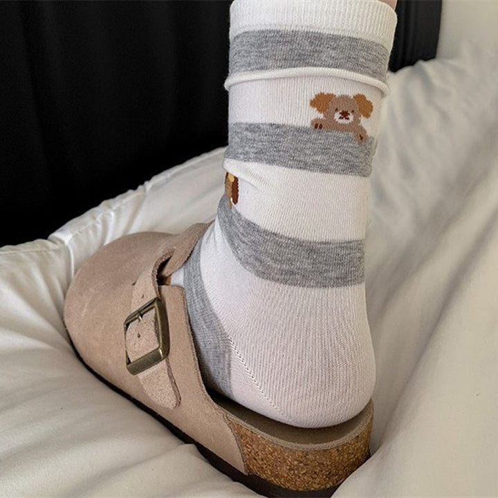 Casual Puppy Print Socks