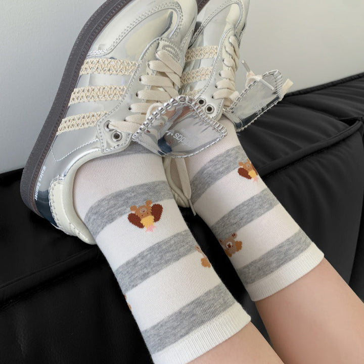 Casual Puppy Print Socks