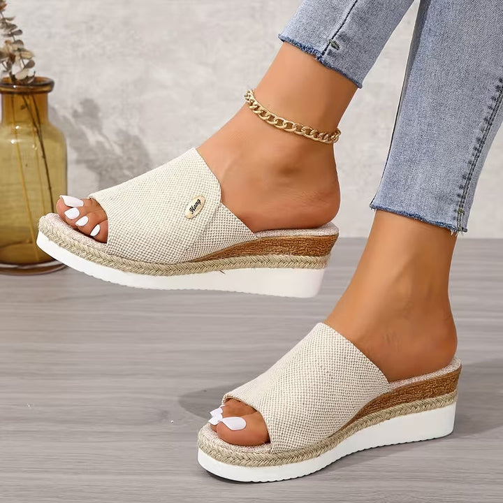 Mirelba | Sandale Plate en Lin