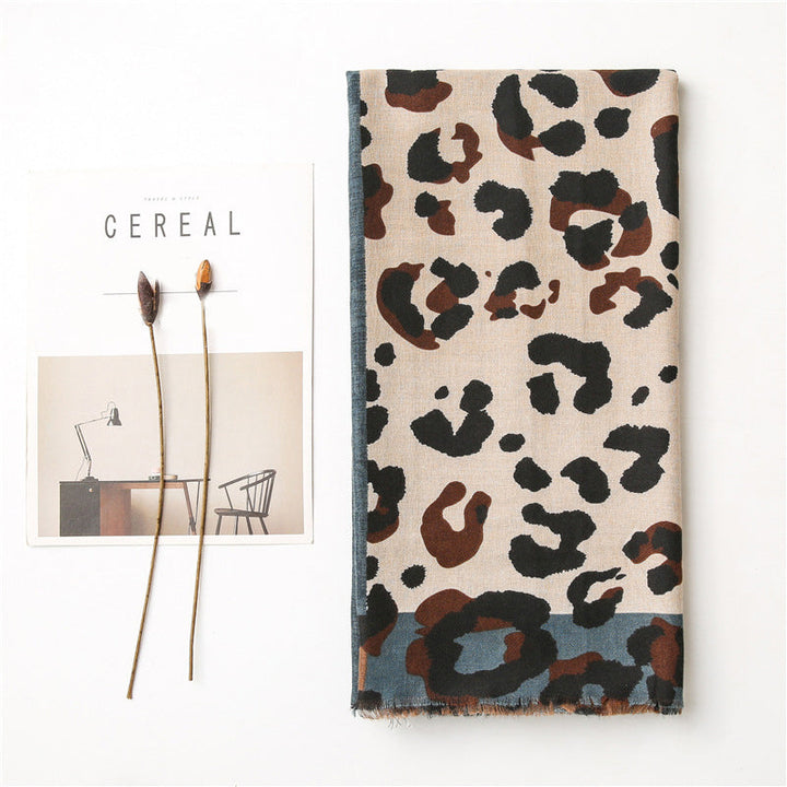 Casual Leopard Print Scarf