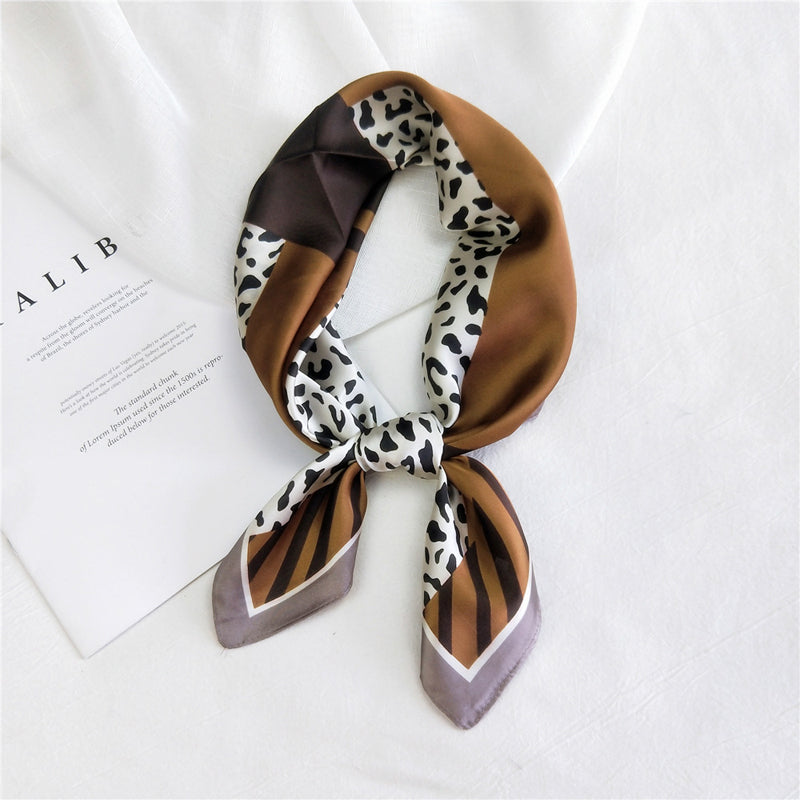 Vintage Leopard Print Scarf