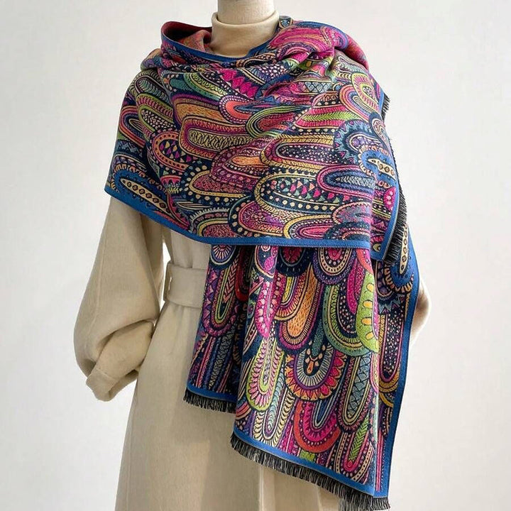 Vintage Abstract Print Scarf