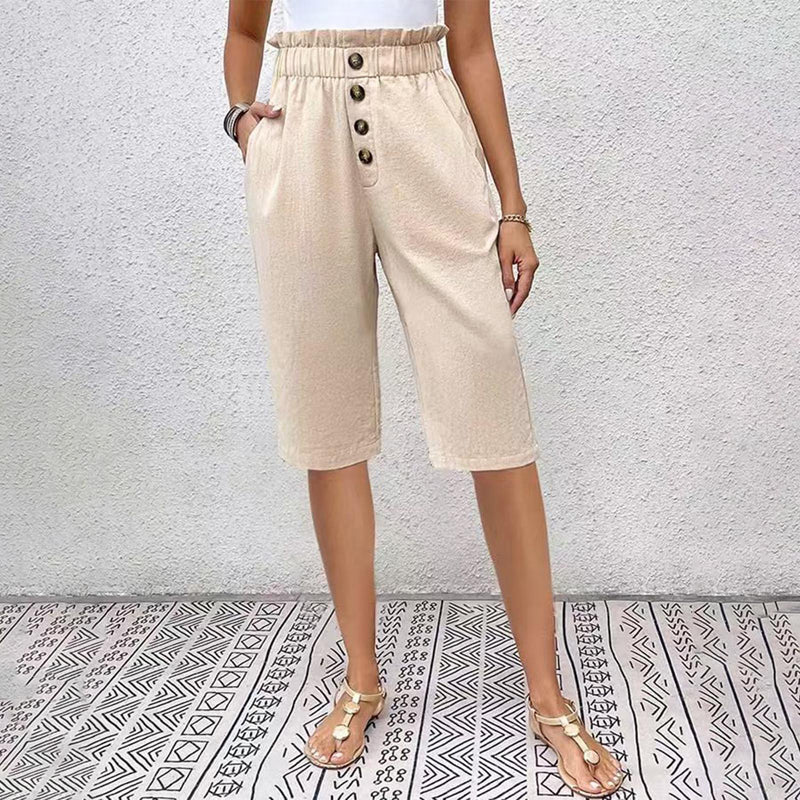 【Cotton And Linen】Solid Colour Casual Pants