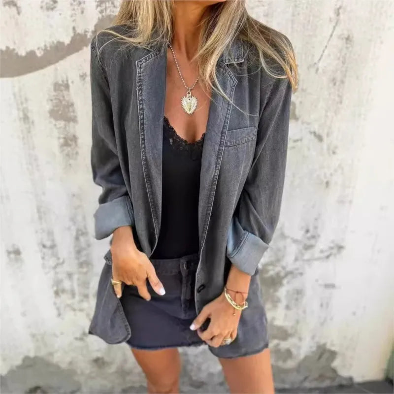 Sarah | Blazer en Jean Sans Effort