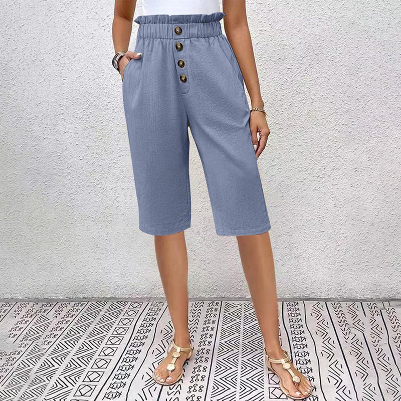 【Cotton And Linen】Solid Colour Casual Pants