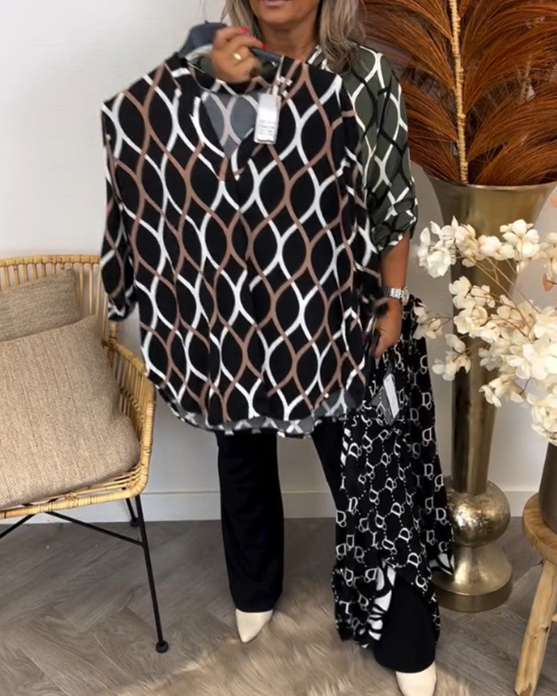 Noor - Blouse avec Imprimé Graphique