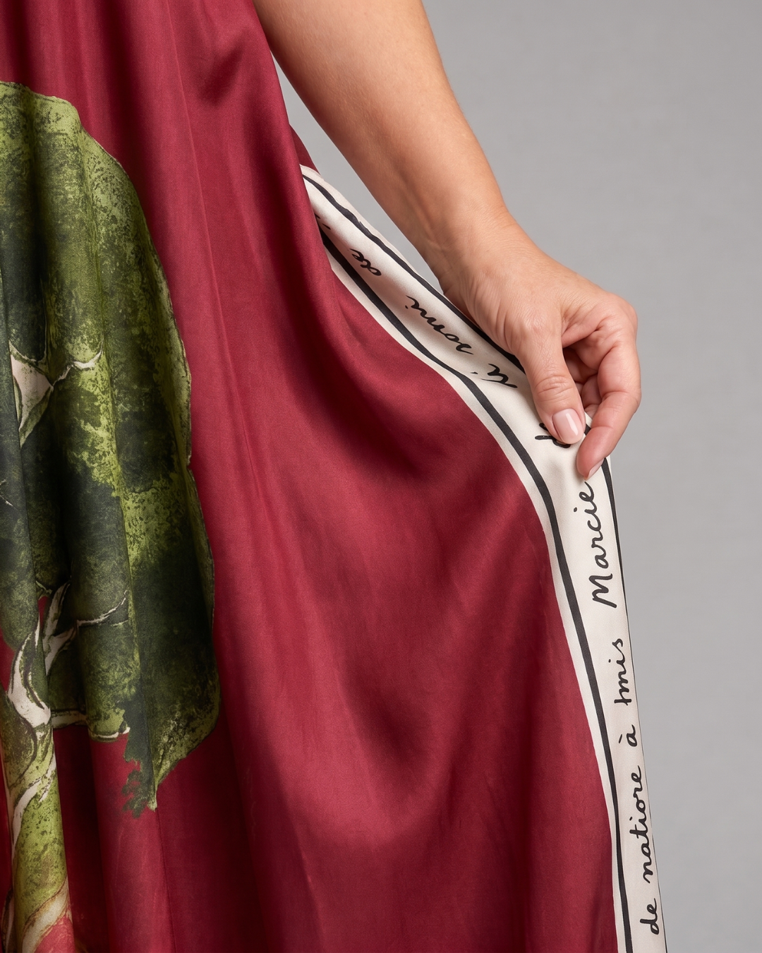 Lira | Robe Midi Flottante Sans Manches avec Imprimé Paysager