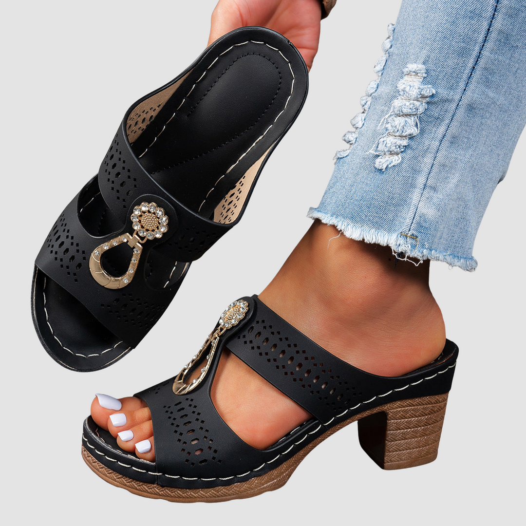 Linda | Sandales Orthopédiques à Talons Hauts