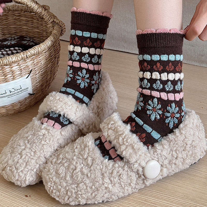 Warm Floral Socks