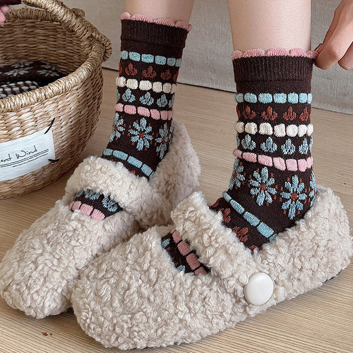 Warm Floral Socks