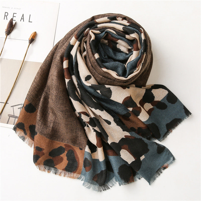 Casual Leopard Print Scarf