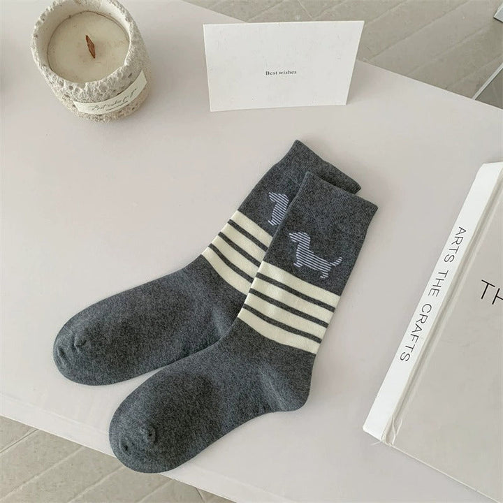 Casual Puppy Print Socks