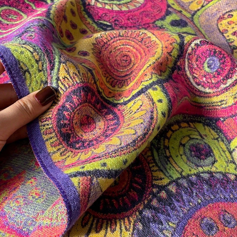 Vintage Abstract Print Scarf