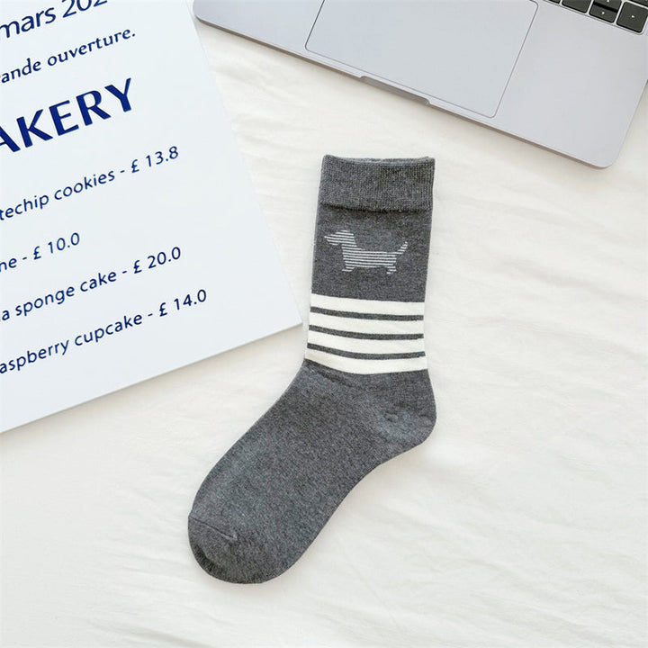 Casual Puppy Print Socks