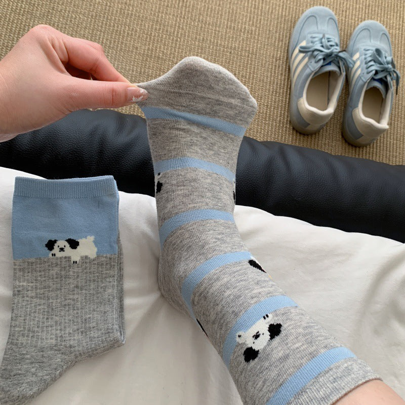 Casual Puppy Print Socks
