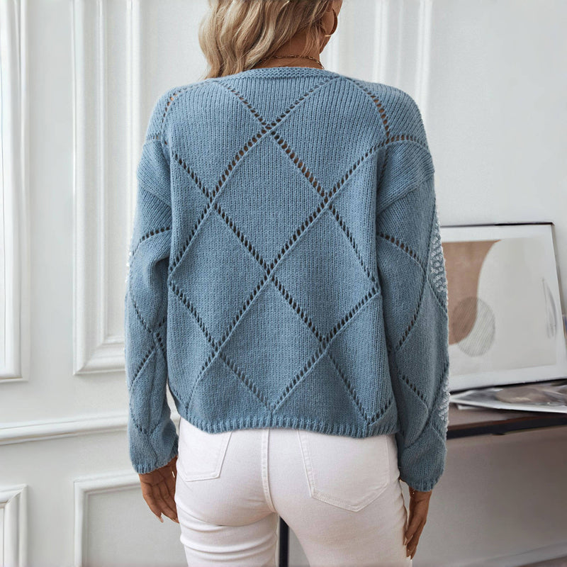 Casual Hollow Knit Sweater
