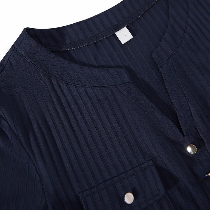 Casual Solid Colour Blouse