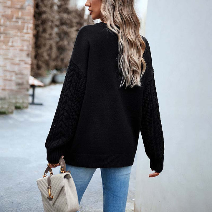 Casual Solid Colour Knit Sweater